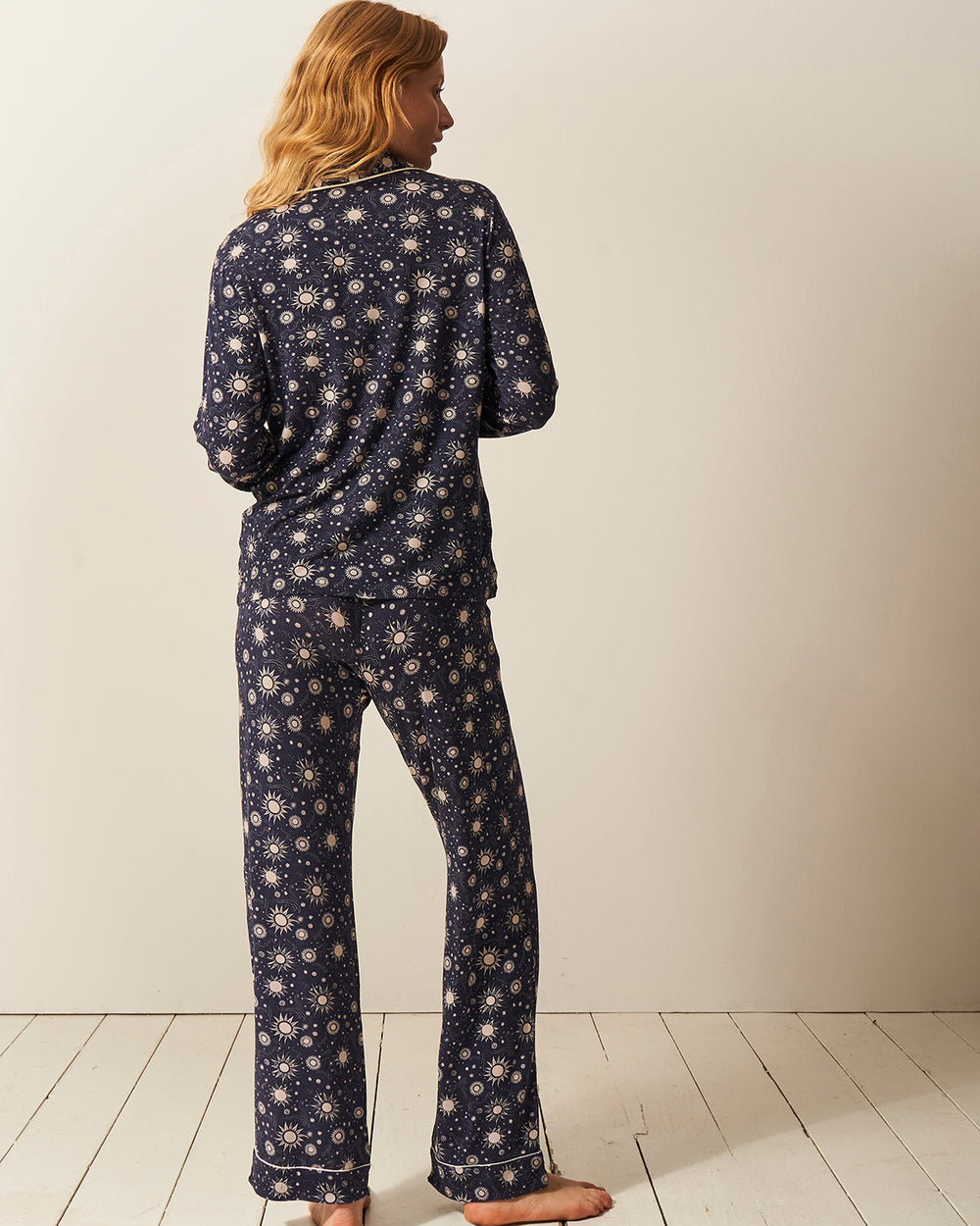 Long Pajama Set - Starburst Stripe & Stare