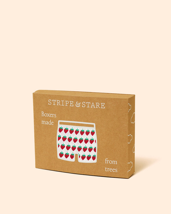 Unisex Boxer - Strawberry Dreams Stripe & Stare