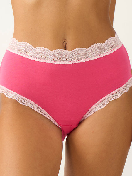 High Rise Brief Four Pack - Sugarplum Contrasts