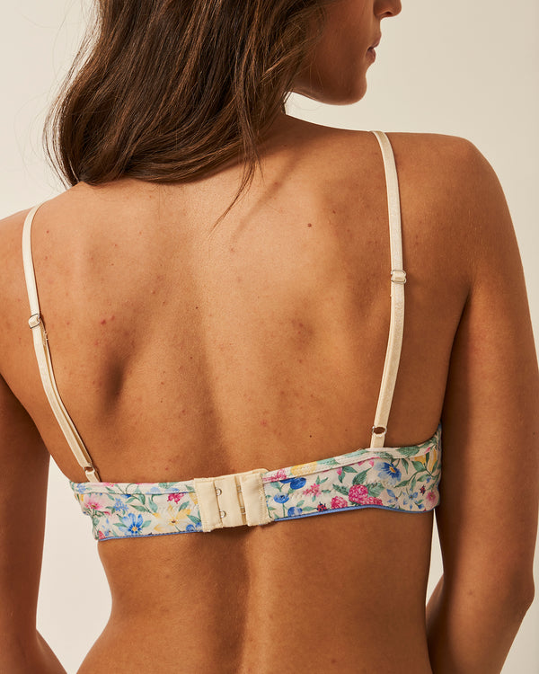 Lace Plunge Bra - Summer Garden Stripe & Stare