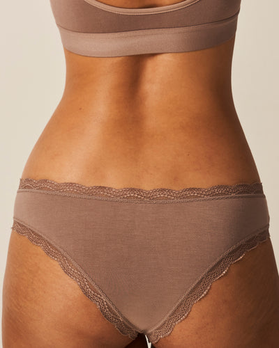 Brazilian Brief - Taupe Stripe & Stare®