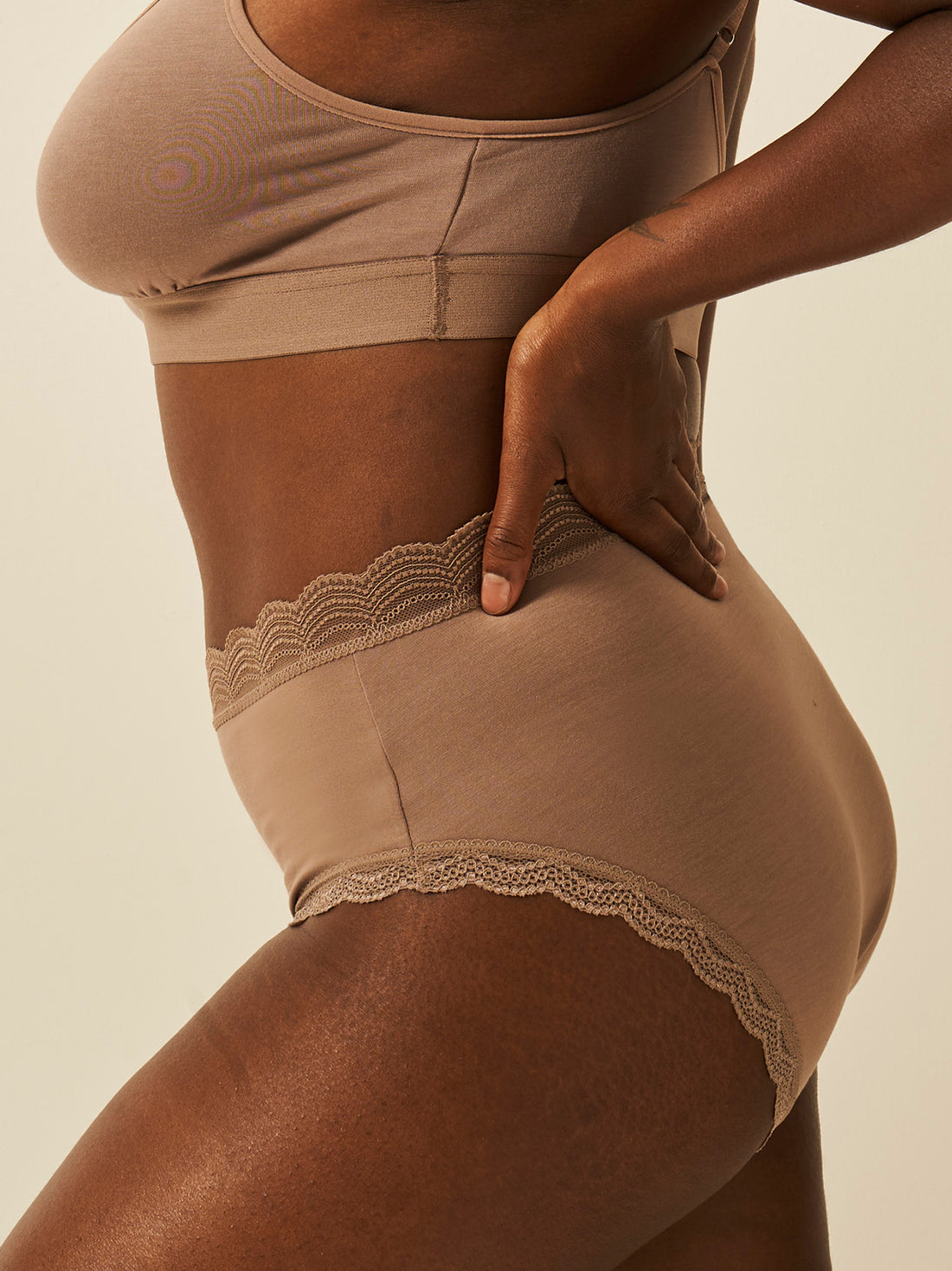 High Rise Brief - Taupe