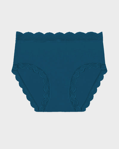 High Rise Brief - Teal Stripe & Stare