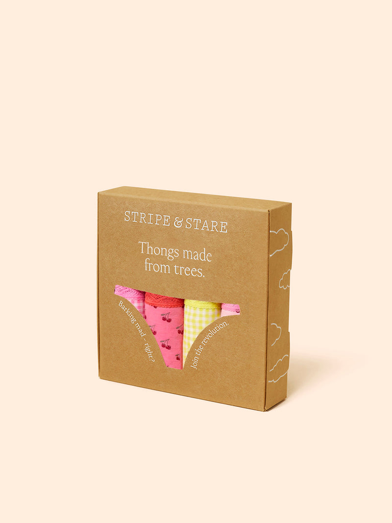 Thong Four Pack - Cherry Baby