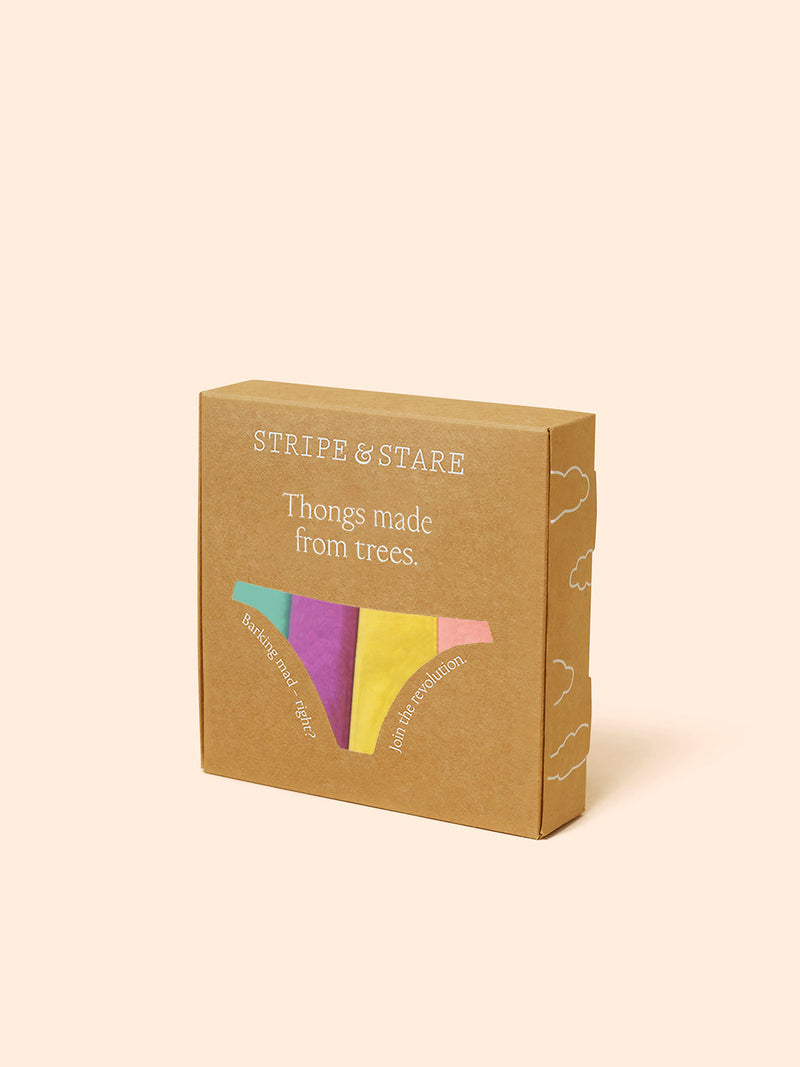 Thong Four Pack - Iridescent Pastel