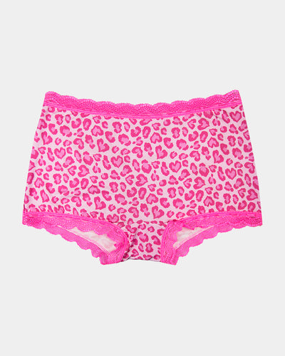 Hipster Brief - Vibrant Pink Leopard Stripe & Stare