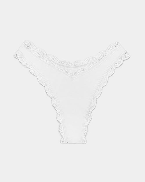 Dipped Thong - White Stripe & Stare