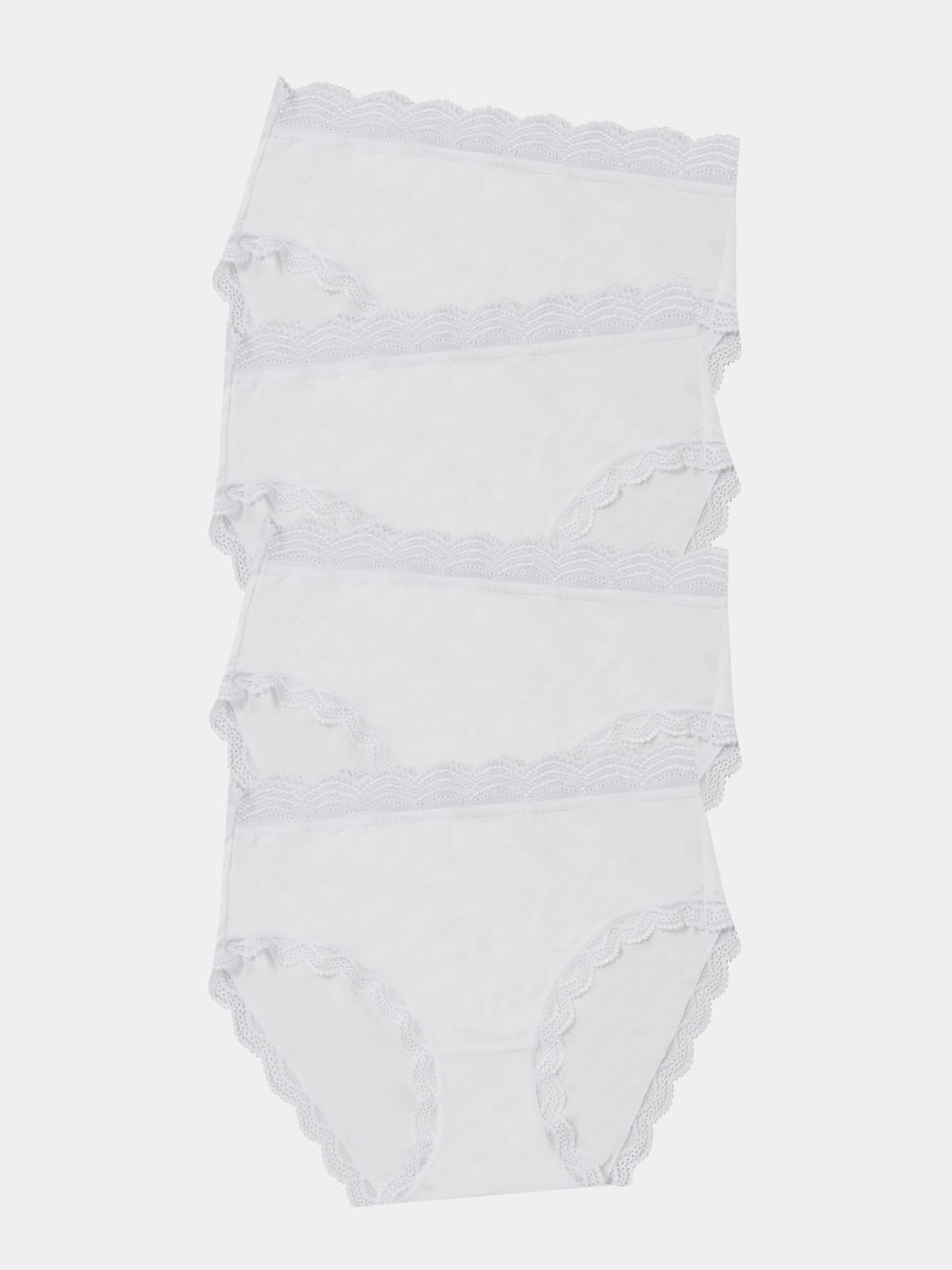 High Rise Brief Four Pack - White