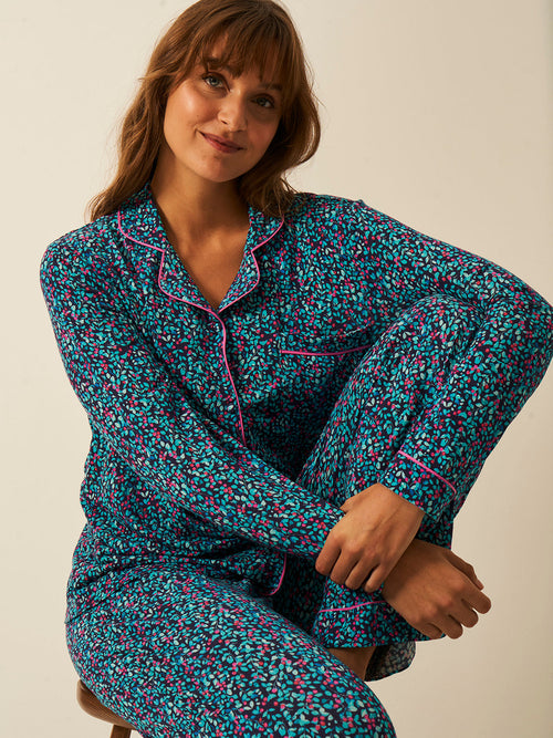 Long Pajama Set - Winter Berry