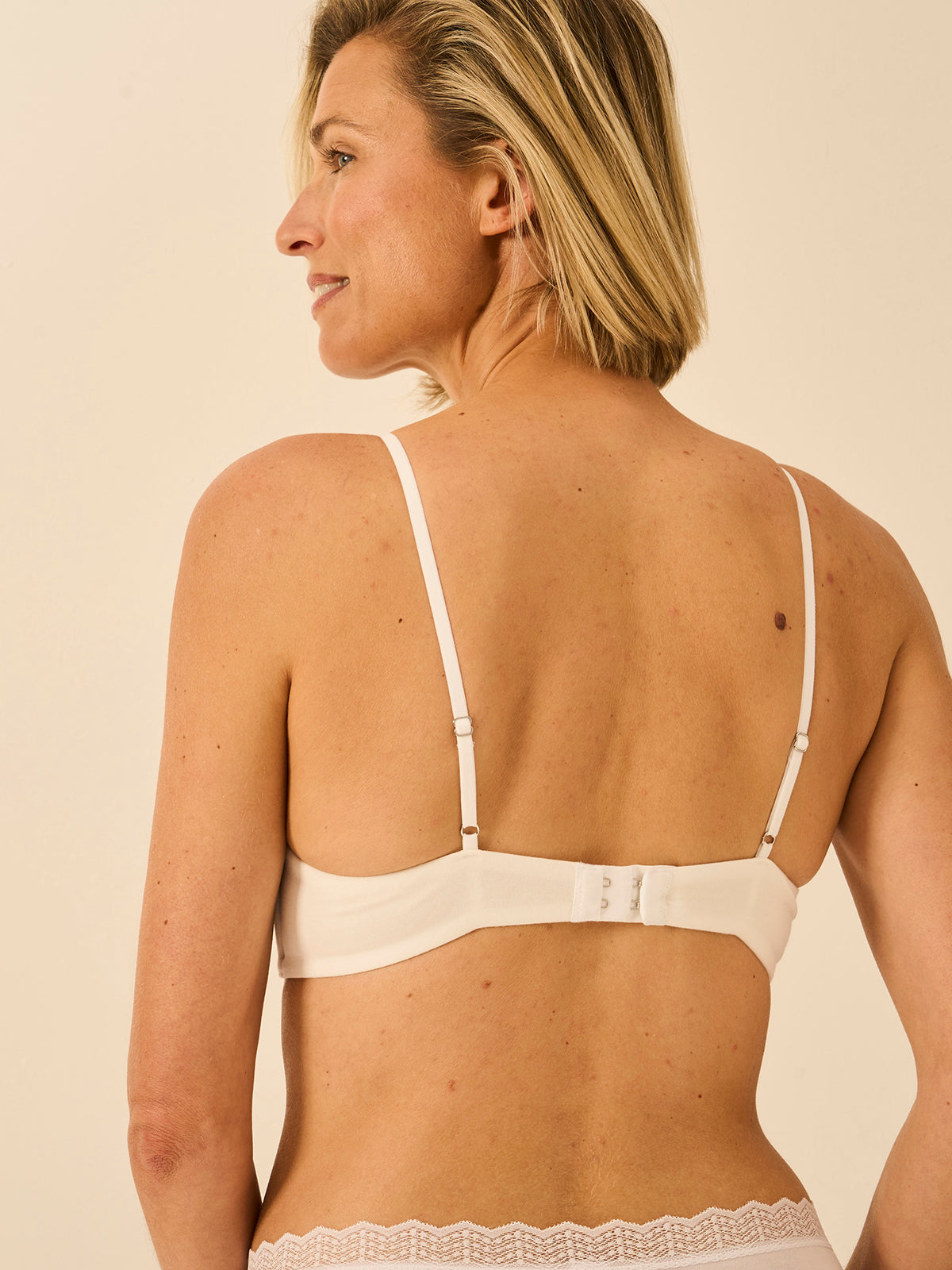 ZigZag Lace Demi Bra - White