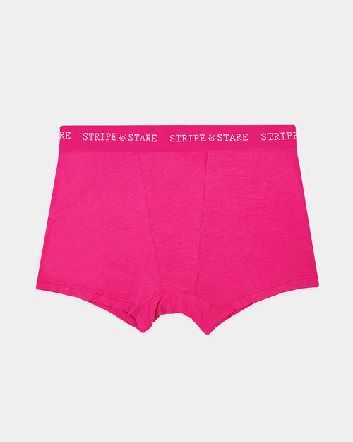 Women's Boxer - Raspberry Stripe & Stare