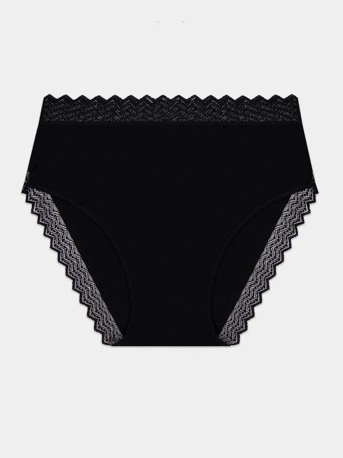 ZigZag Lace High Rise Brief - Black Hop Lun Limited
