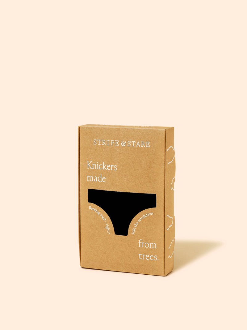 Mid Rise High Leg Brief - Black