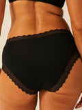 ZigZag Lace High Rise Brief - Black
