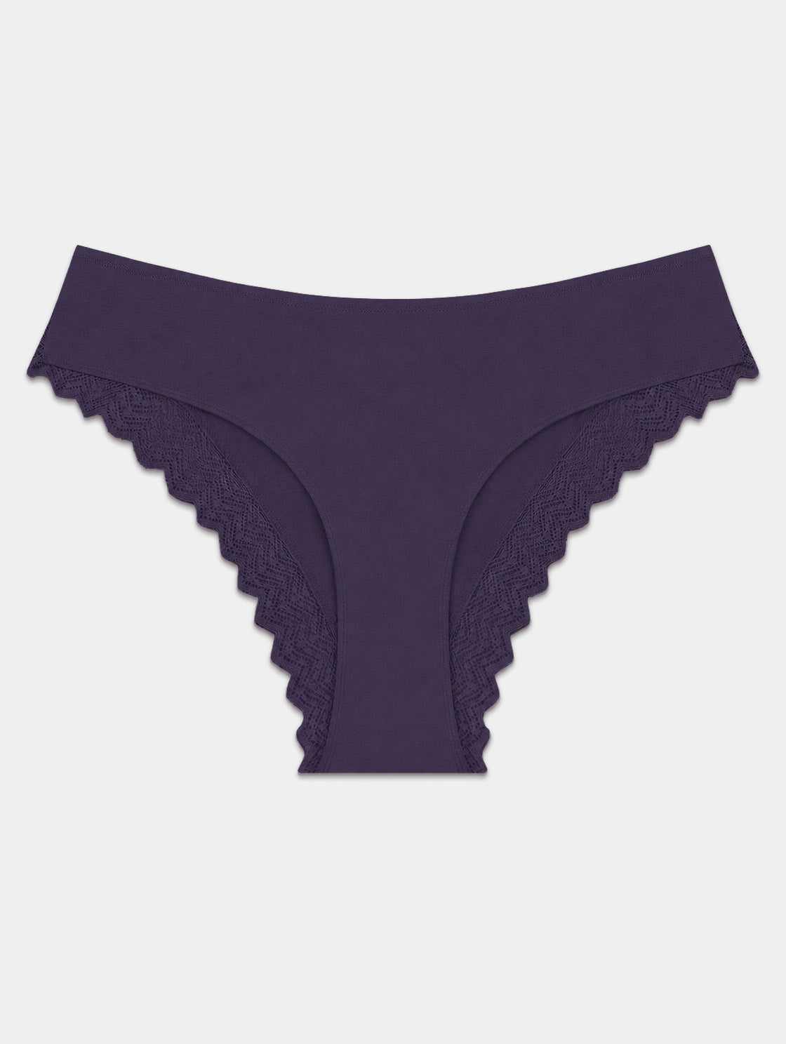 ZigZag Lace Brazilian Brief - Night Fog