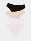 ZigZag Lace Brazilian Brief Four Pack - Sand Essentials