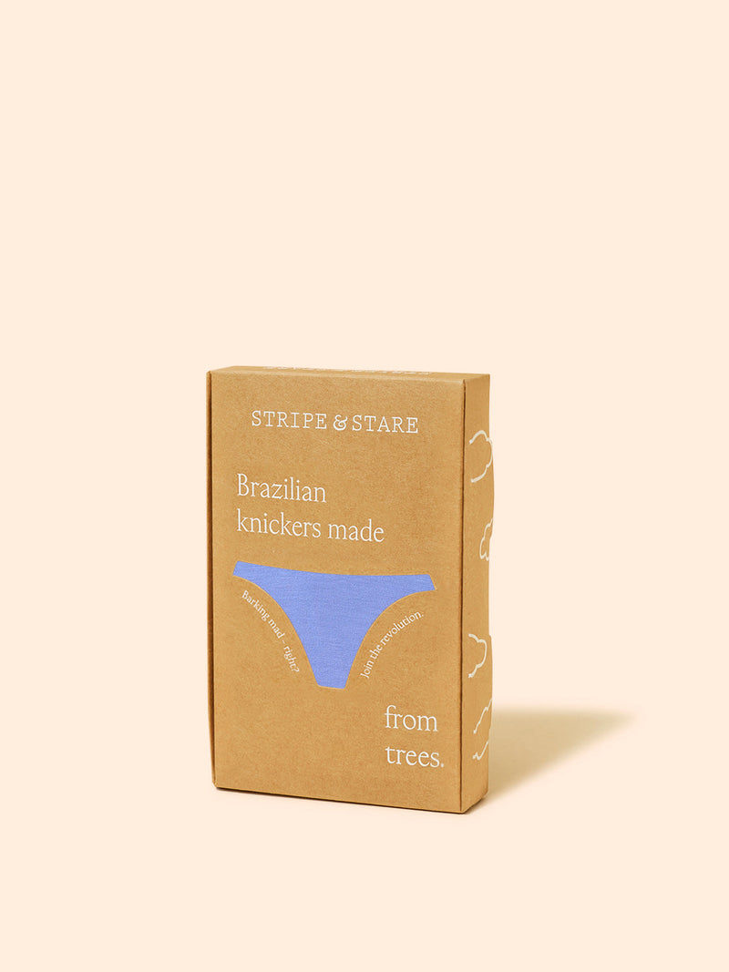 ZigZag Lace Brazilian Brief - Cornflower Blue