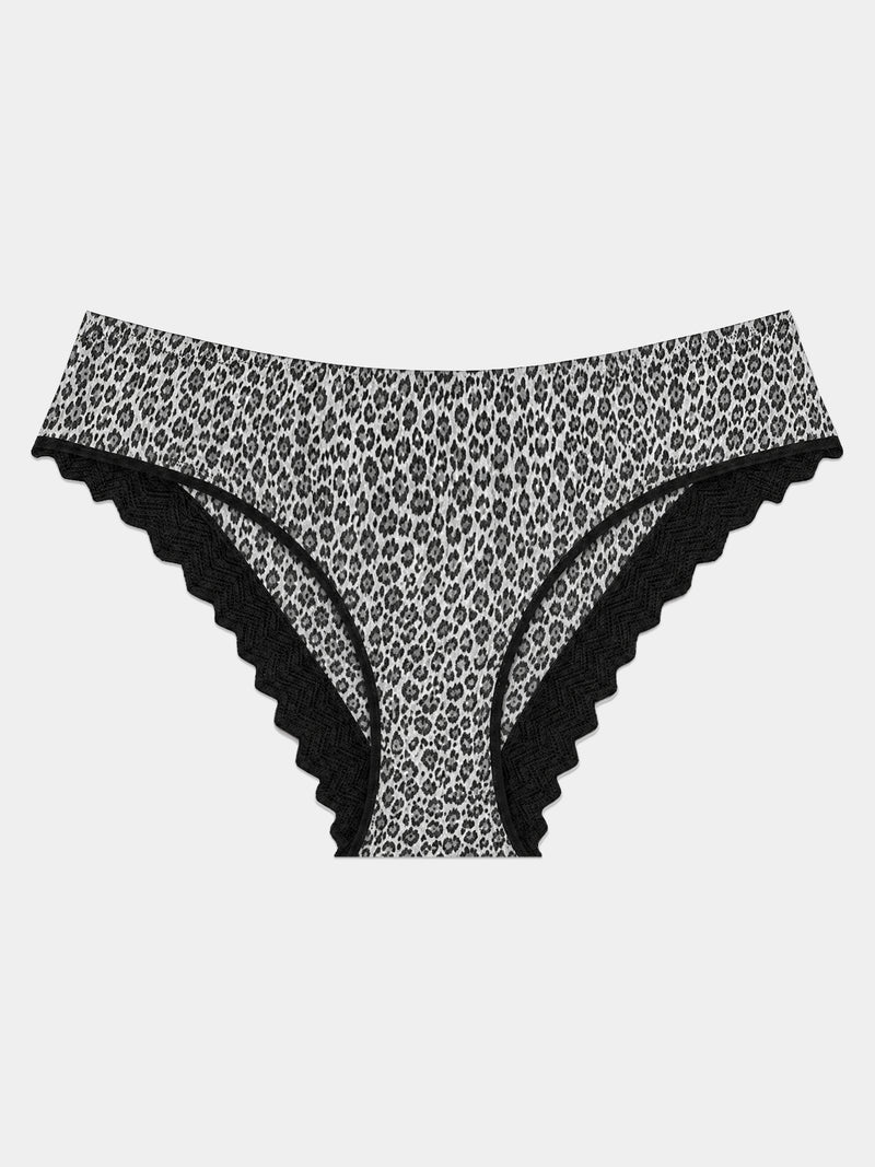 ZigZag Lace Brazilian Brief - Leopard