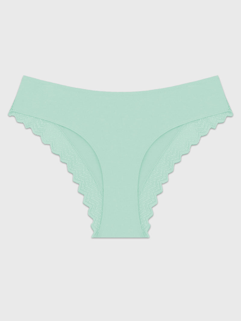 ZigZag Lace Brazilian Brief - Spearmint