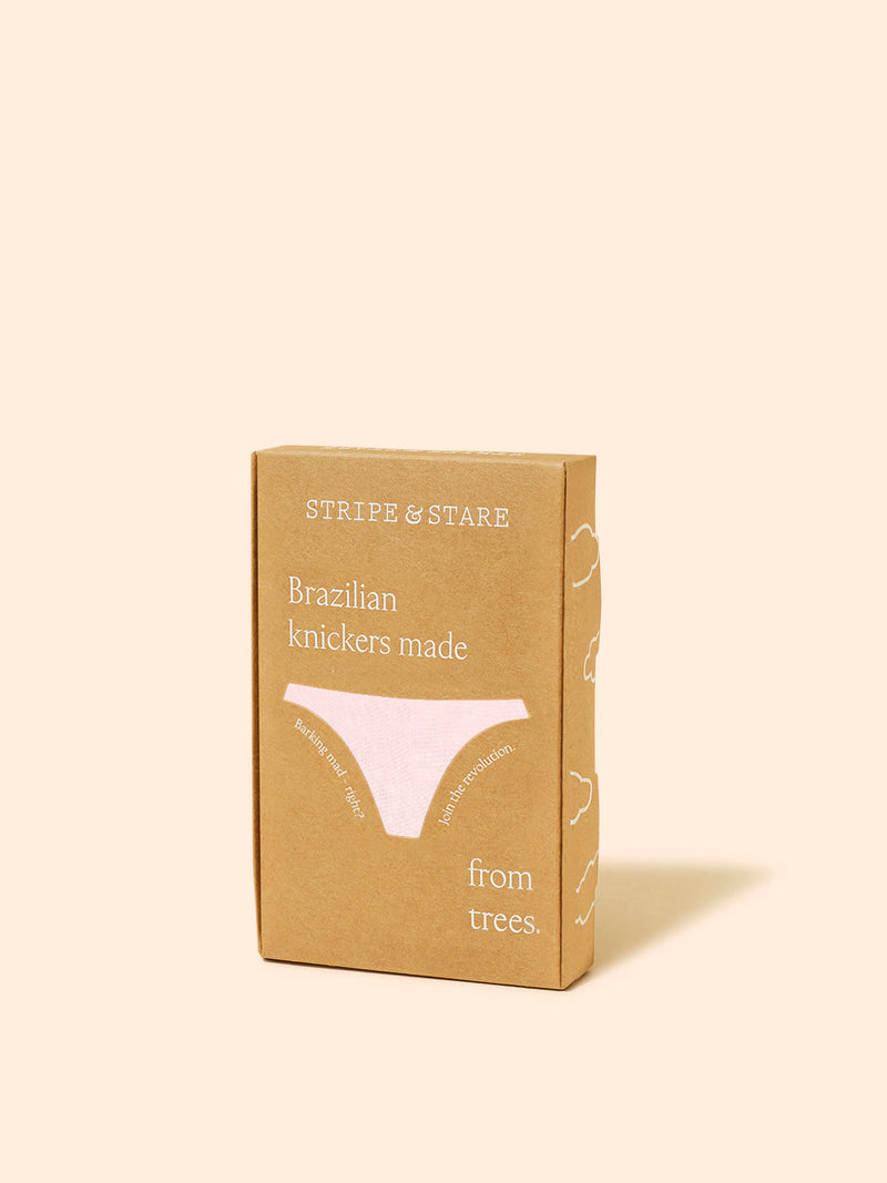 ZigZag Lace Brazilian Brief - Pink-a-Boo