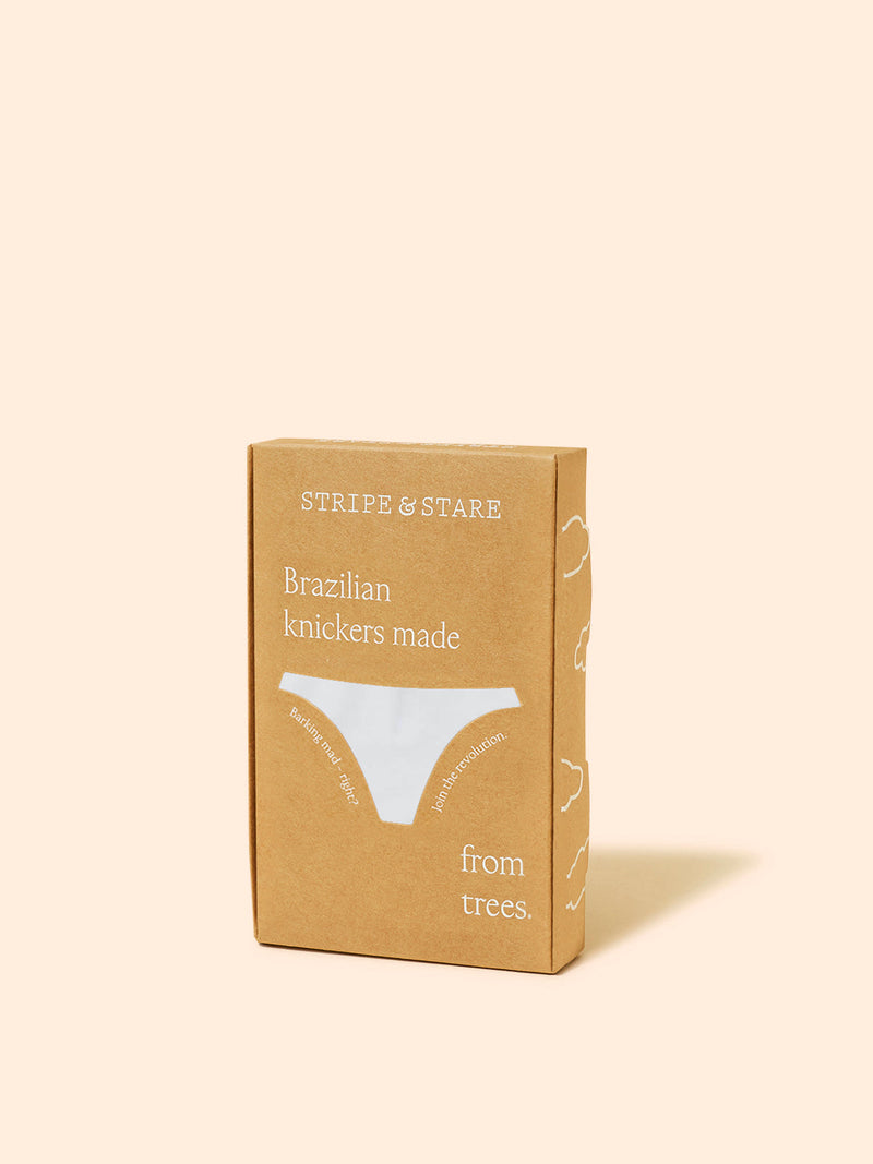 ZigZag Lace Brazilian Brief - White