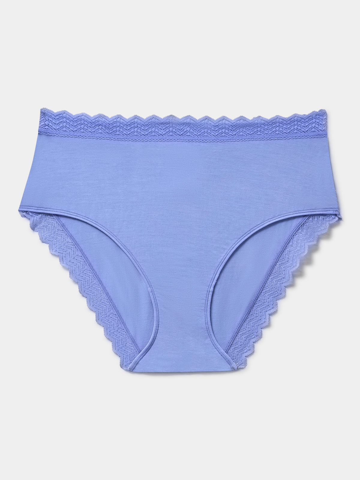 ZigZag Lace High Rise Brief - Cornflower Blue