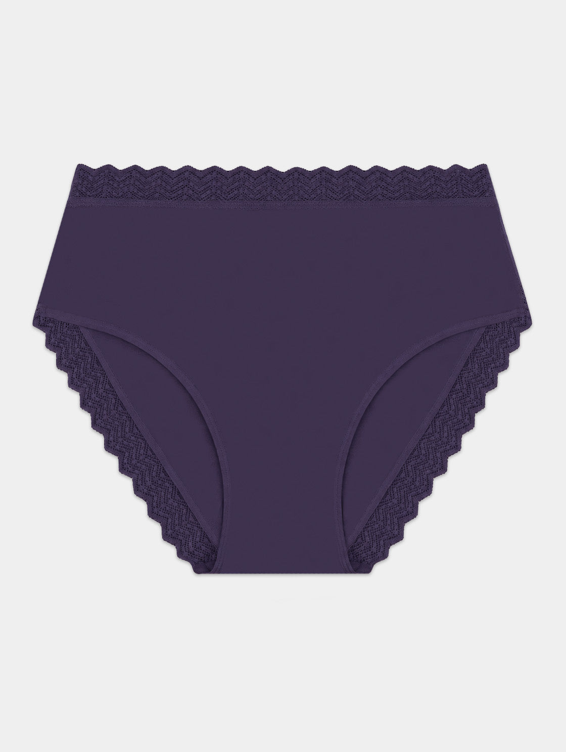 ZigZag Lace High Rise Brief - Night Fog