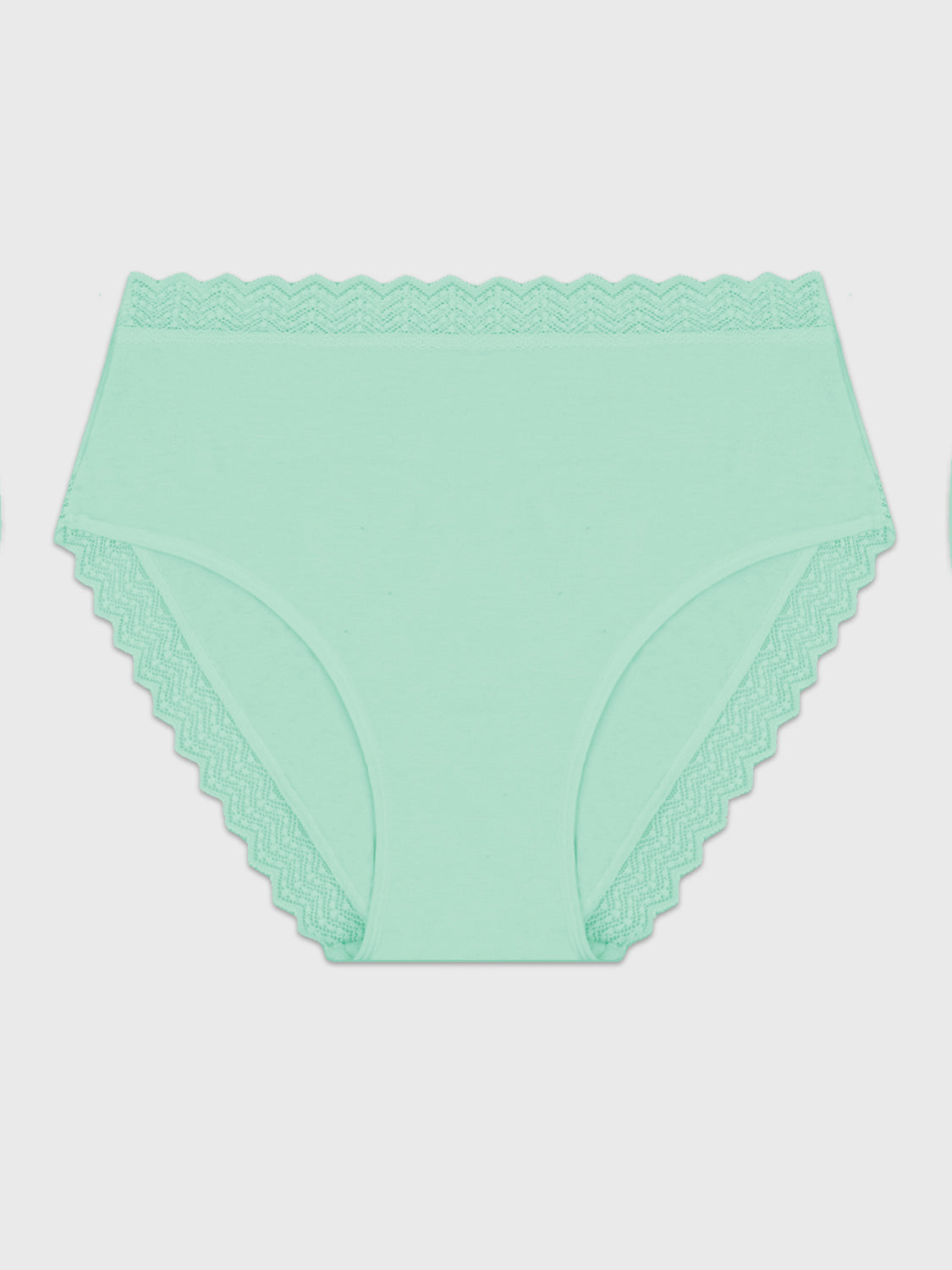ZigZag Lace High Rise Brief - Spearmint
