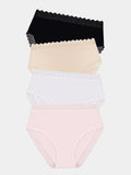 ZigZag Lace High Rise Brief Four Pack - Sand Essentials
