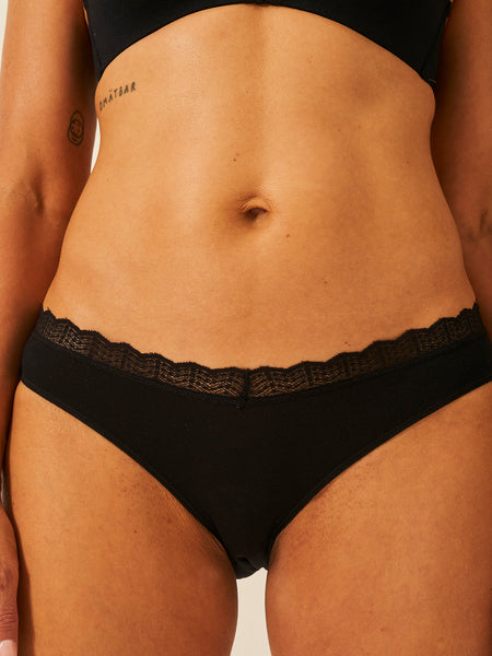 ZigZag Lace Original Brief - Black Hop Lun Limited