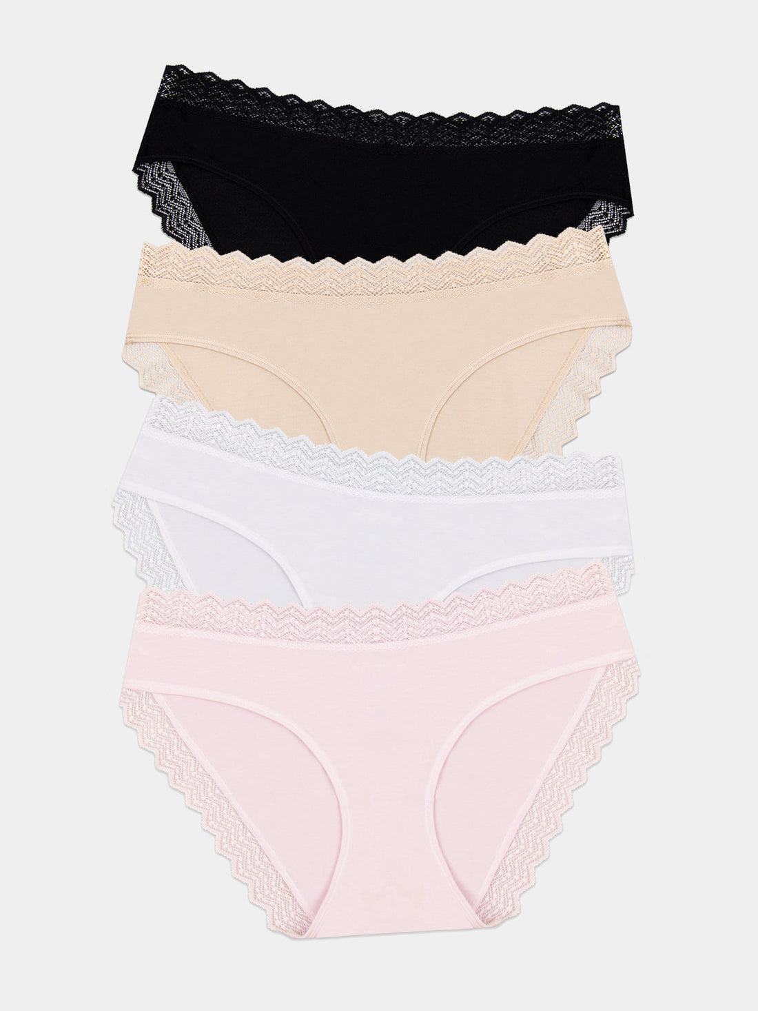 ZigZag Lace Original Brief Four Pack - Sand Essentials