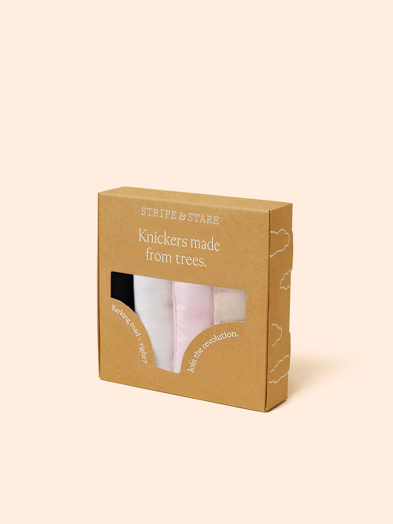 ZigZag Lace Original Brief Four Pack - Sand Essentials