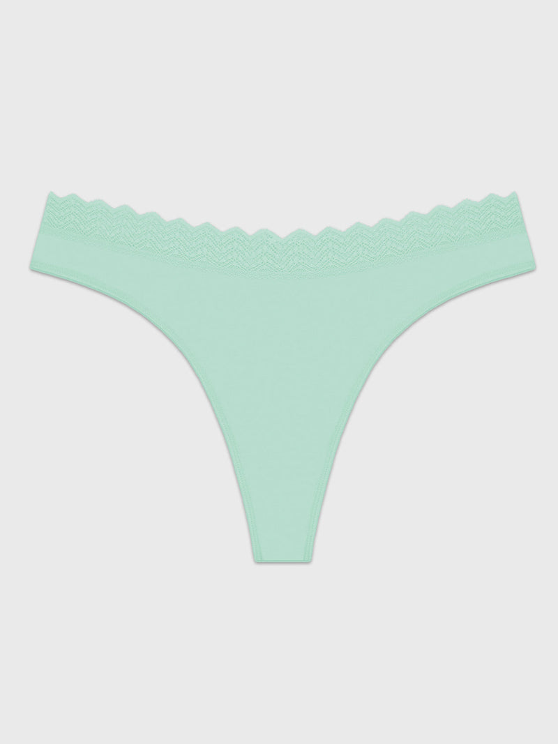 ZigZag Lace Thong - Spearmint