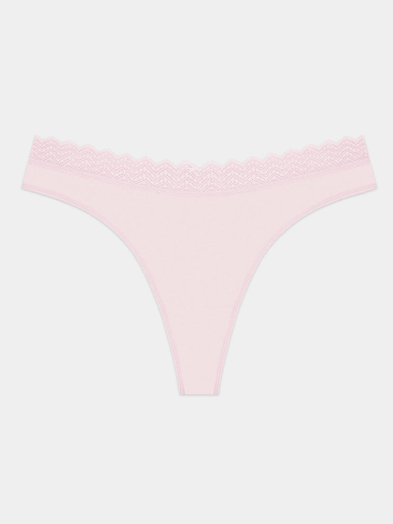 ZigZag Lace Thong - Pink-a-Boo