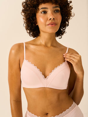 ZigZag Lace Demi Bra - Pink-a-Boo