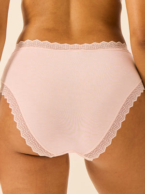 ZigZag Lace High Rise Brief - Pink-a-Boo