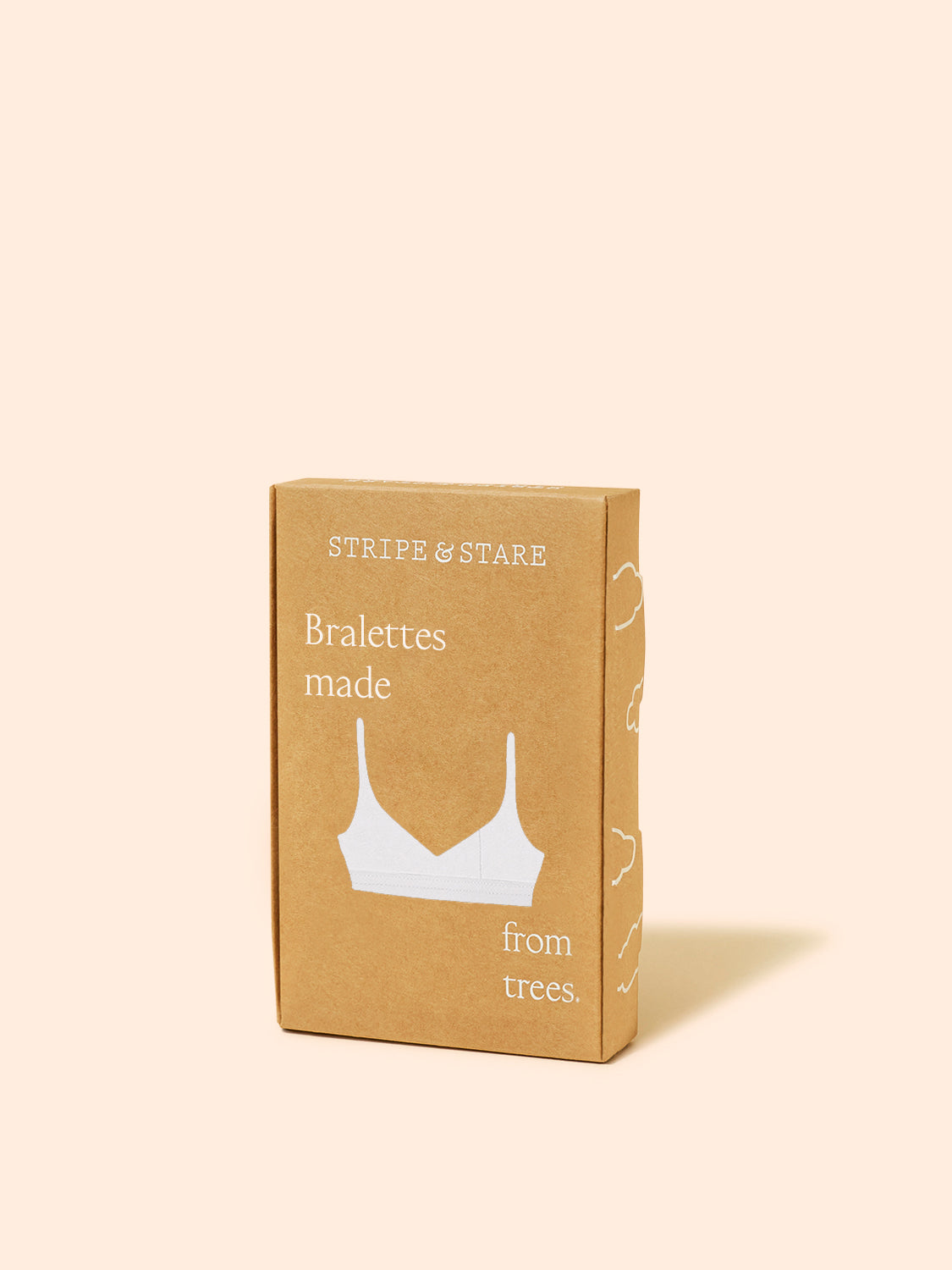 ZigZag Lace Triangle Bra - White