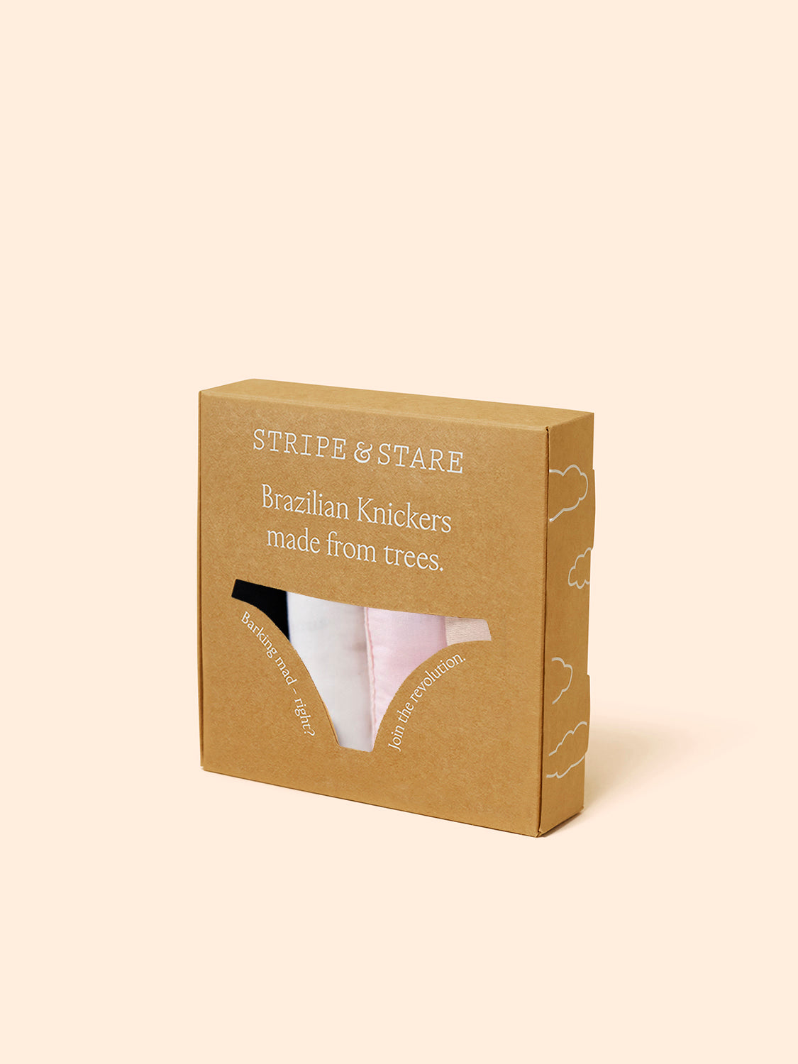 ZigZag Lace Brazilian Brief Four Pack - Sand Essentials