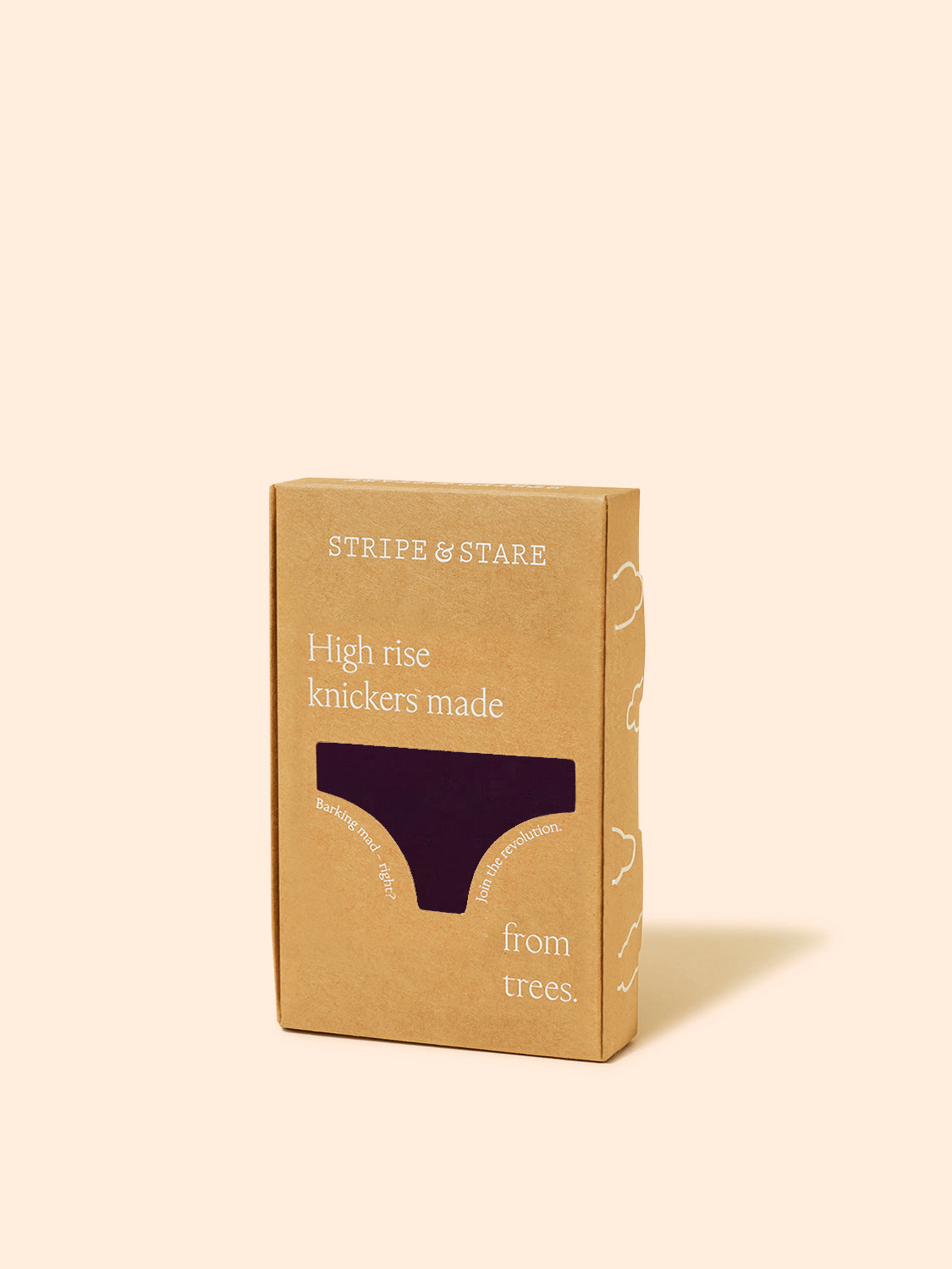 High Rise Brief - Black Cherry & Pink Pop