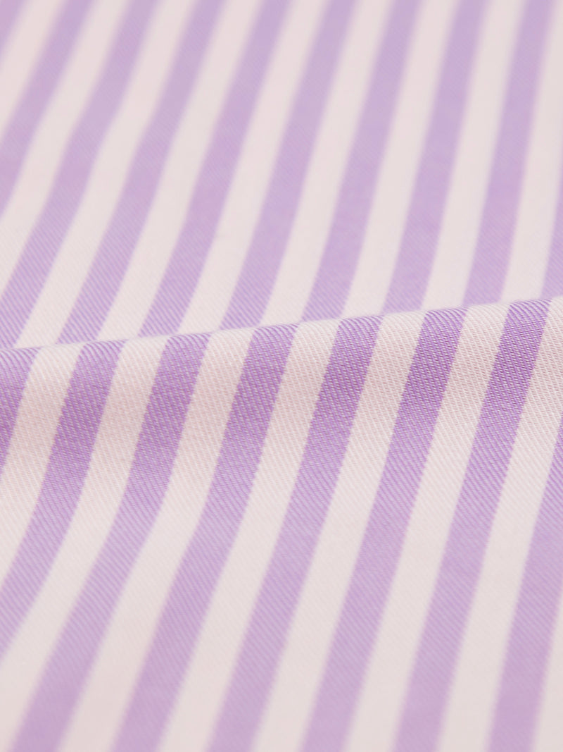 Soft Brushed Woven Pajama Bottoms - Lavender Haze Stripe