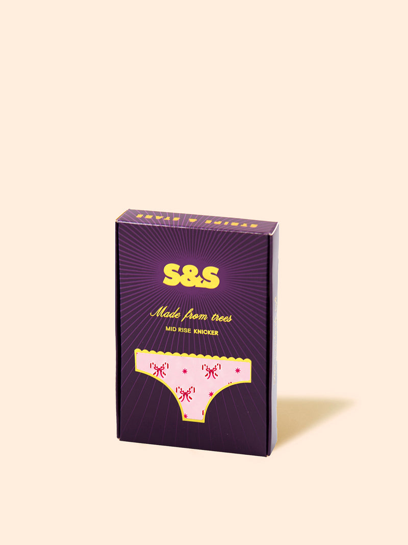 Mid Rise High Leg Brief Four Pack - Santa Baby