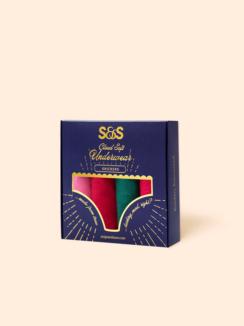 The Original Brief Four Pack - Mistletoe Kisses Charming Garment Enterprises Co