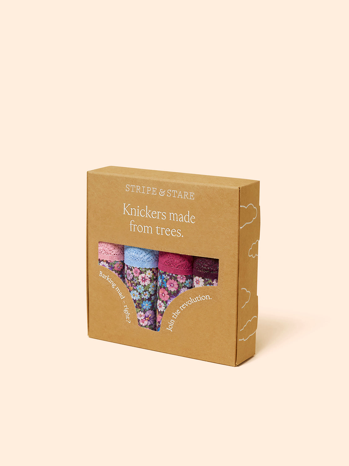 High Rise Brief Four Pack - Pansy Pop