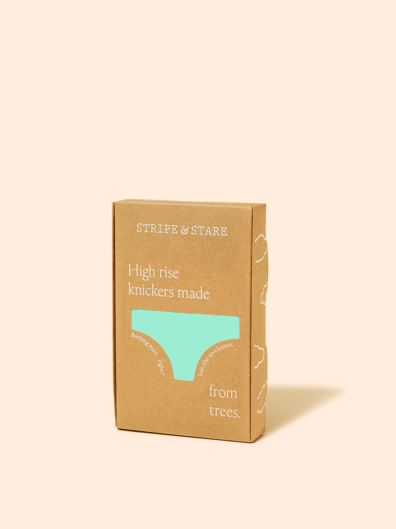 High Rise Brief - Peppermint & Coral Paradise