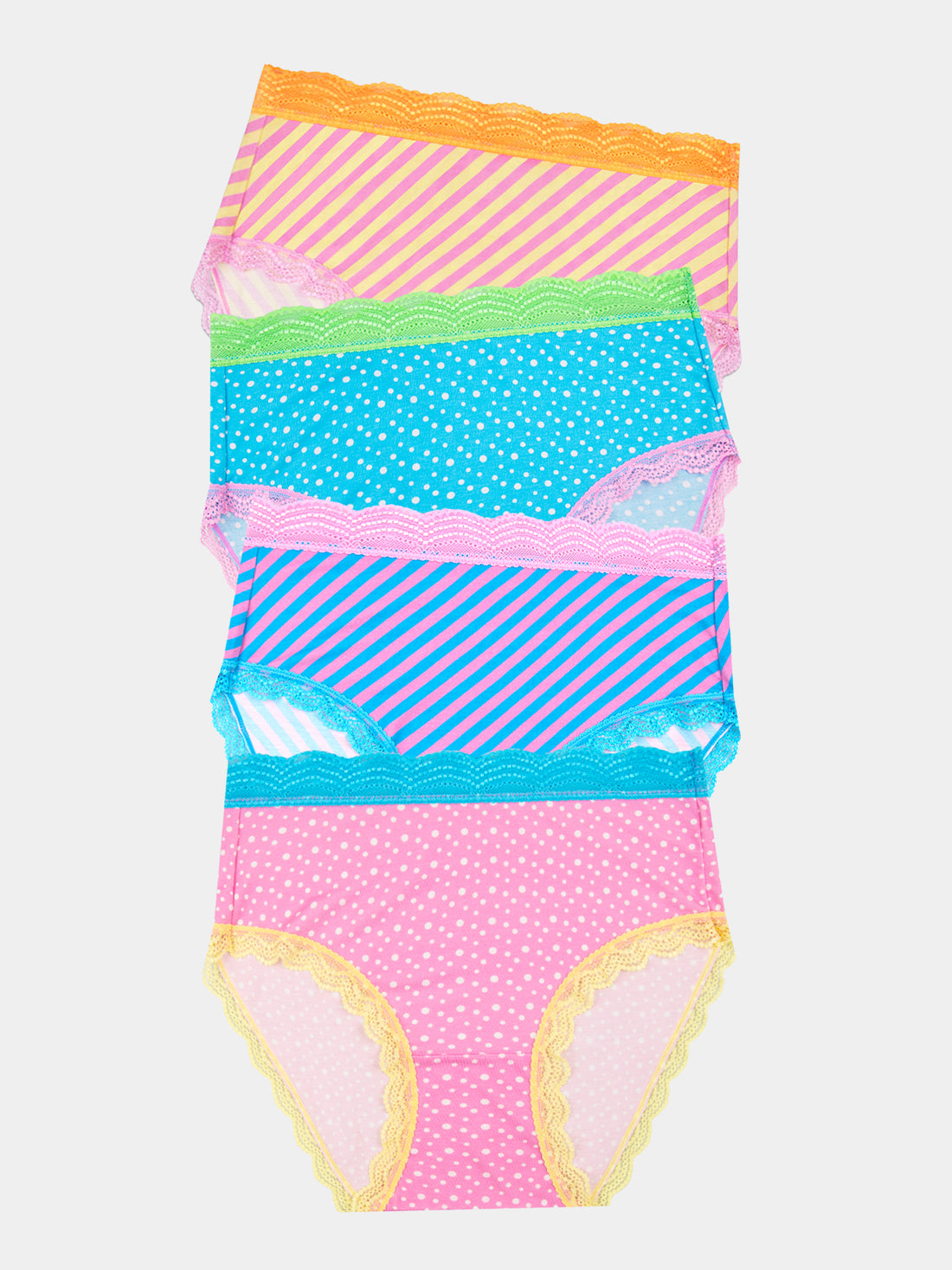 High Rise Brief Four Pack - Pick N Mix Stripe