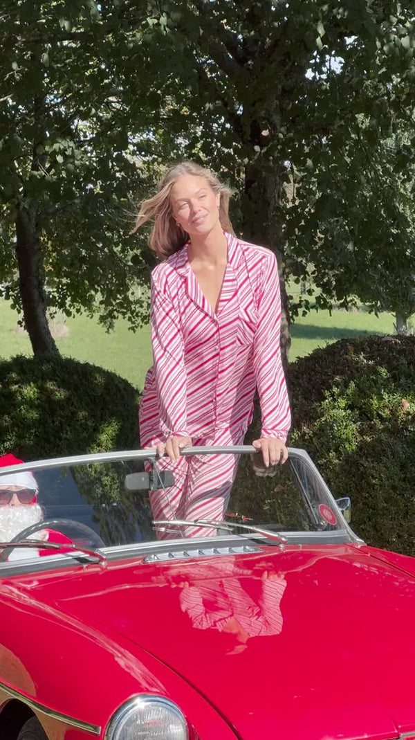 Long Pajama Set - Candy Cane Wishes Charming Garment Enterprises Co