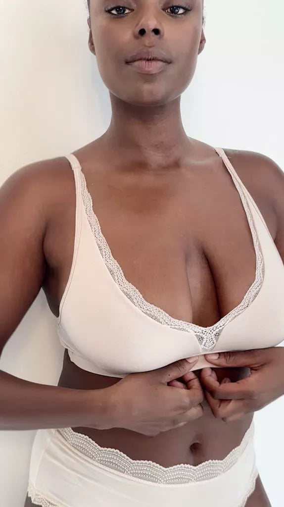 Lace Plunge Bra - Sand Wholegood Inter-United Ltd