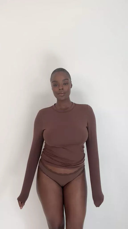 Long Sleeve Under Layer Top - Chocolate Wholegood Inter-United Ltd