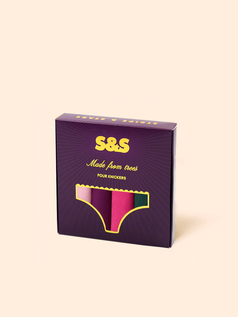 The Original Brief Four Pack - Sugarplum Contrasts