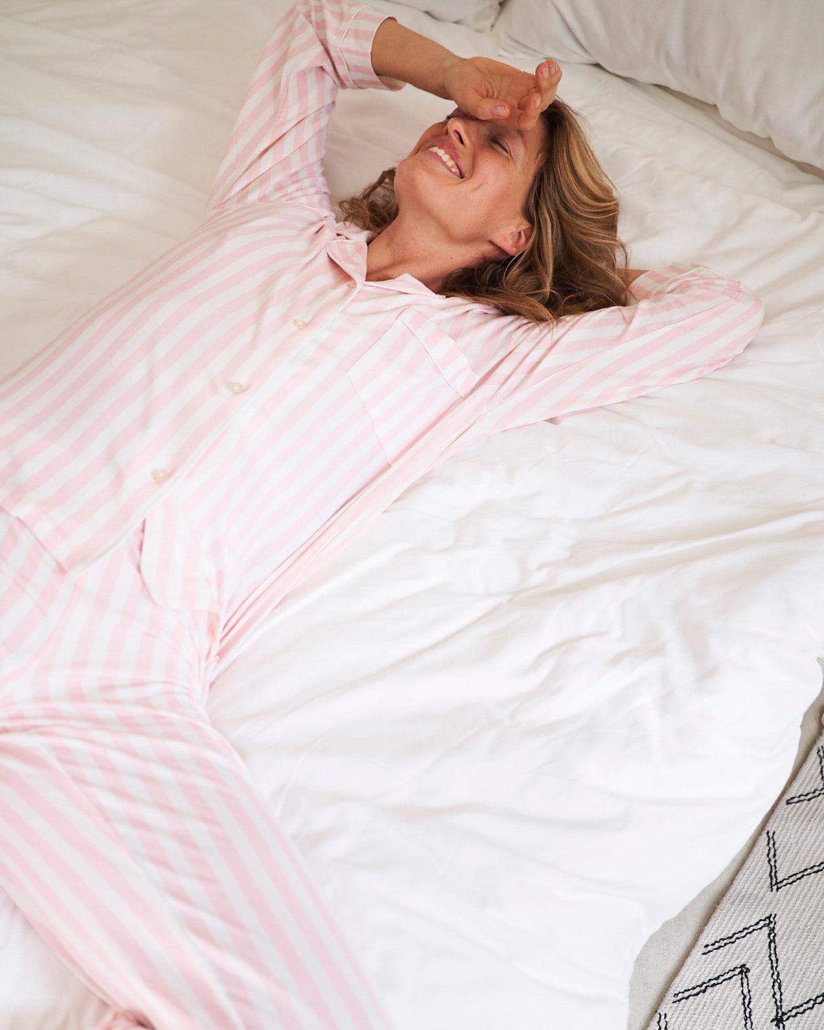 Pale pink pyjamas on sale